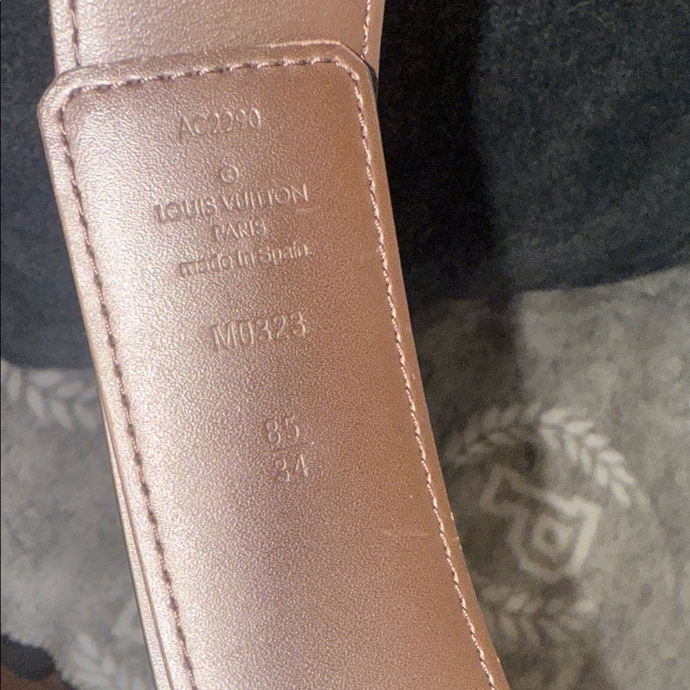 Louis Vuitton Monogram Brown and Gold unisex Belt - Picture 4 of 6